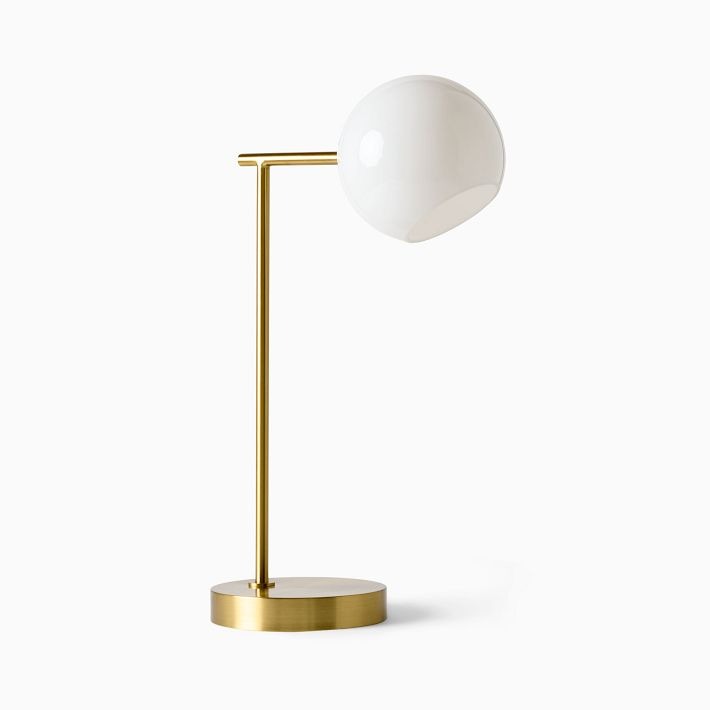 Brina Glass USB Table Lamp - Modern Bedside Desk Light with Style