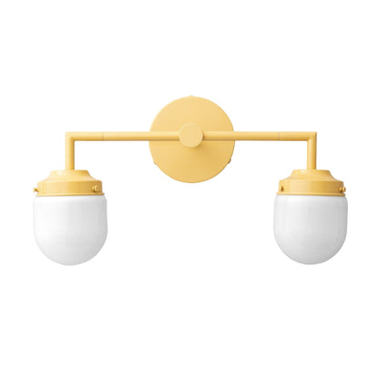 Opalume Glass Double Vanity Light - Vintage Style Bathroom Double Wall Lighting