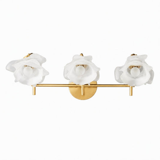 Revalis Glass Flower Vanity Sconce – Modern Floral Wall Light