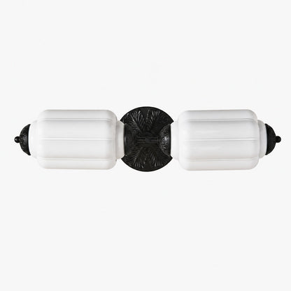 Eloise Messing-Wandleuchte – Elegante Vintage-Beleuchtung aus Milchglas