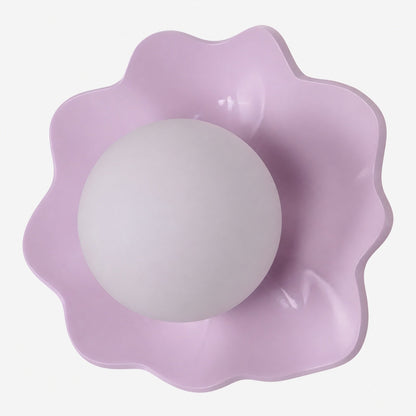 Florixa Blooming Flower Wall Sconce - Plug-in and Hardwired Lamp for Bedroom Decor