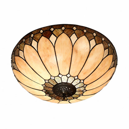 TF Brooklyn Tiffany Glas-Deckenleuchte – Art-Deco-Design für Flur oder Wohnzimmer
