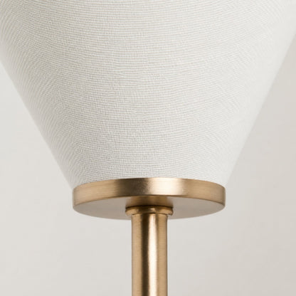 Kysara Wandleuchte aus Messing und Leinen – Skulpturales Kurvendesign, geeignet für Wohnzimmer, Schlafzimmer und Badezimmer