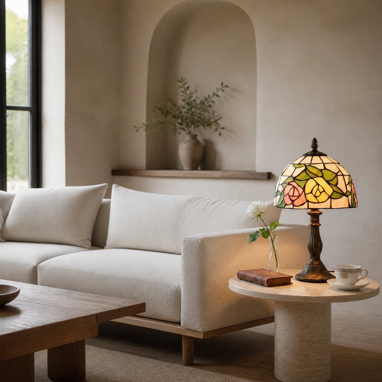 TF Harken Dekorative Juwelen-Tischleuchte - Atemberaubendes Glasdesign, perfekt für Schlafzimmer oder Wohnzimmer