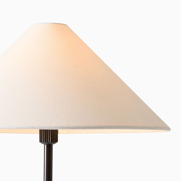 Diora Tischlampe und Stehlampe - Moderner Linear Stil Eleganter Leinen Lampenschirm für Wohnzimmer
