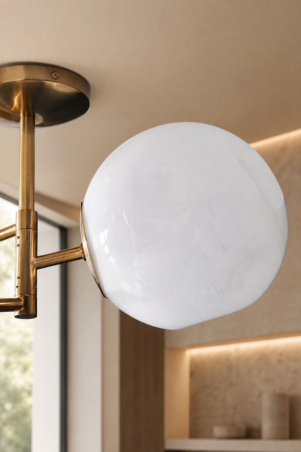 Pawrior Ball Flush Mount – Moderne Deckenleuchte aus Glas