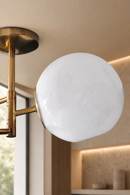 Pawrior Ball Flush Mount – Moderne Deckenleuchte aus Glas