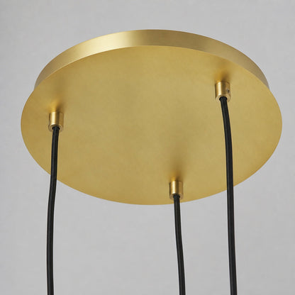 Glissora Hanging Light - Sculptural Cluster Design Tinted Glass and Metal for Entryway