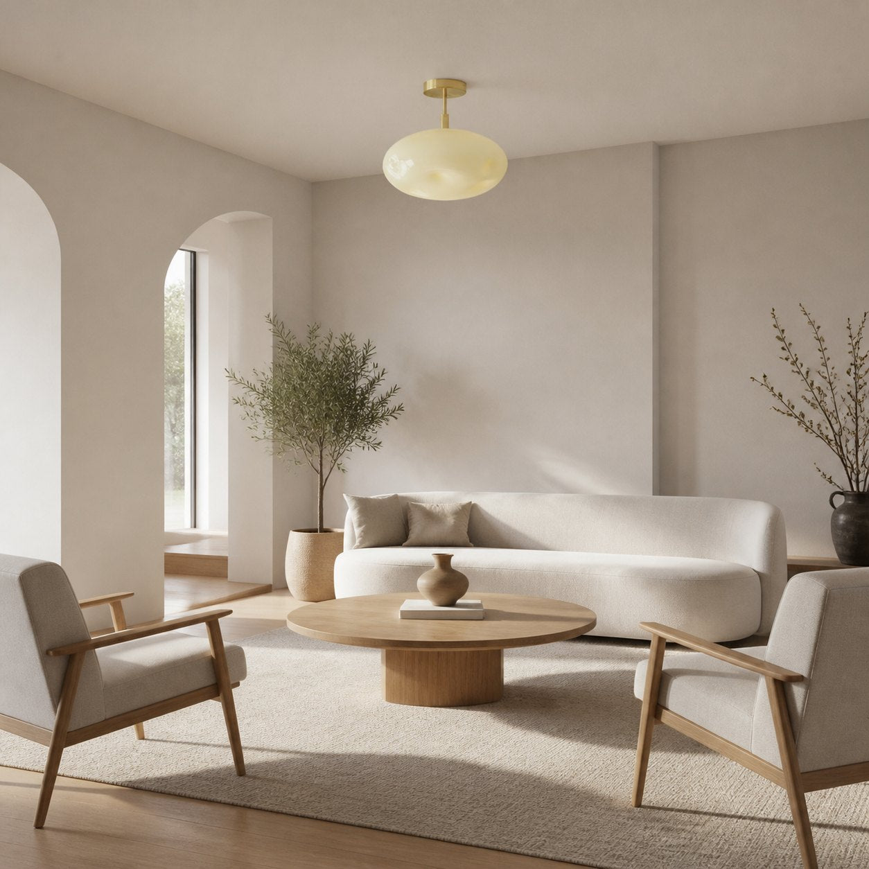 Orra Deckenleuchte – Skulpturales Kugeldesign, modern, minimalistisch, vielseitig für das Wohnzimmer