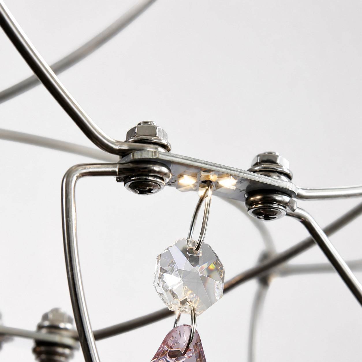 Crynora French Crystal Chandelier - Romantic Firefly Design in Luxe Style for Dining Room or Bedroom