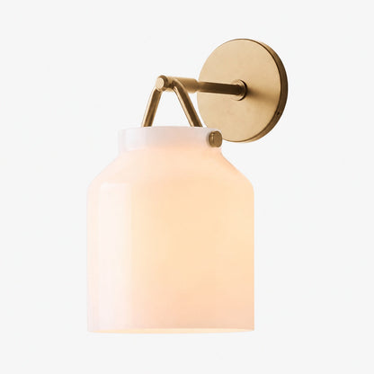 Hanton Moderne, minimalistische Wandleuchte aus Messing und Glas – feuchtigkeitsbeständig für Badezimmer