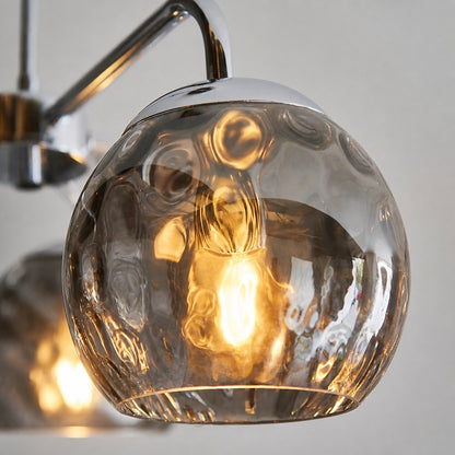 Tracian Glass Mid-Century Modern Globe Pendant Light for Dining Room