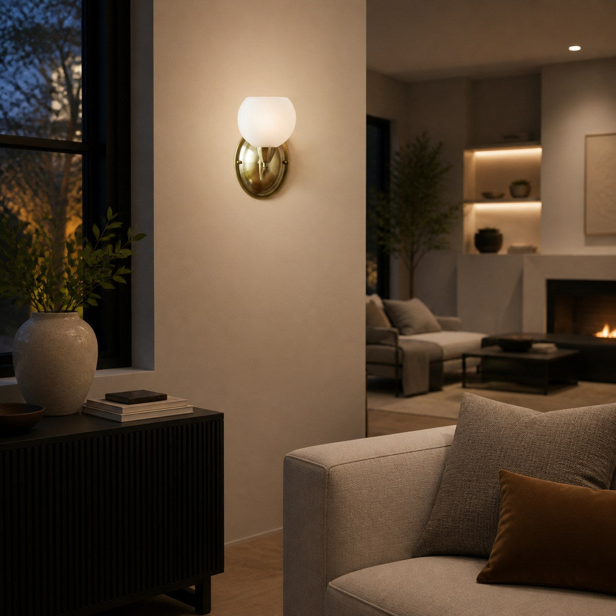 Armicora Modern Curved Wall Light – Elegant Decorative Fixture for Living Rooms & Bedrooms