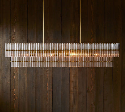 Lumora Crystal Pendant Light – Elegant Tumbled Brass & Cut Glass