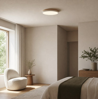 Cielora Round Flush Mount Ceiling Lamp Minimal Profile - Modern Interior Decor