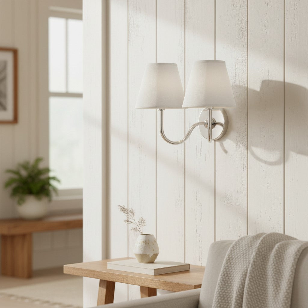 Luvora Decorative Pleated Shade Wall Lamp Vintage Modern Lighting for Corridor and Home Interiors