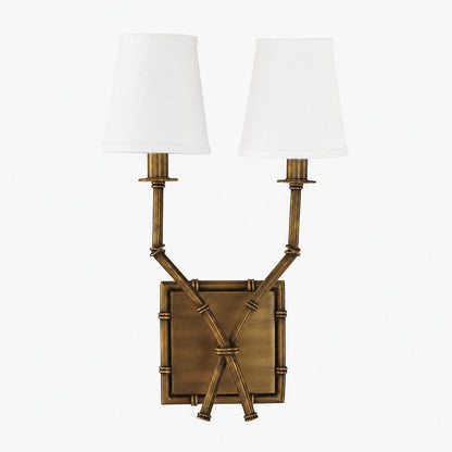 Double Arm Bamboo Sconce