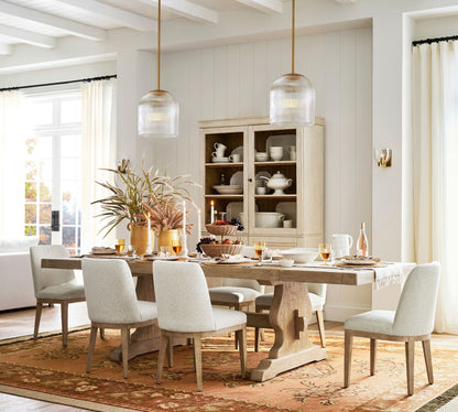 Bravira Ribbed Glass Pendant Light - Elegant Kitchen Island Lamp