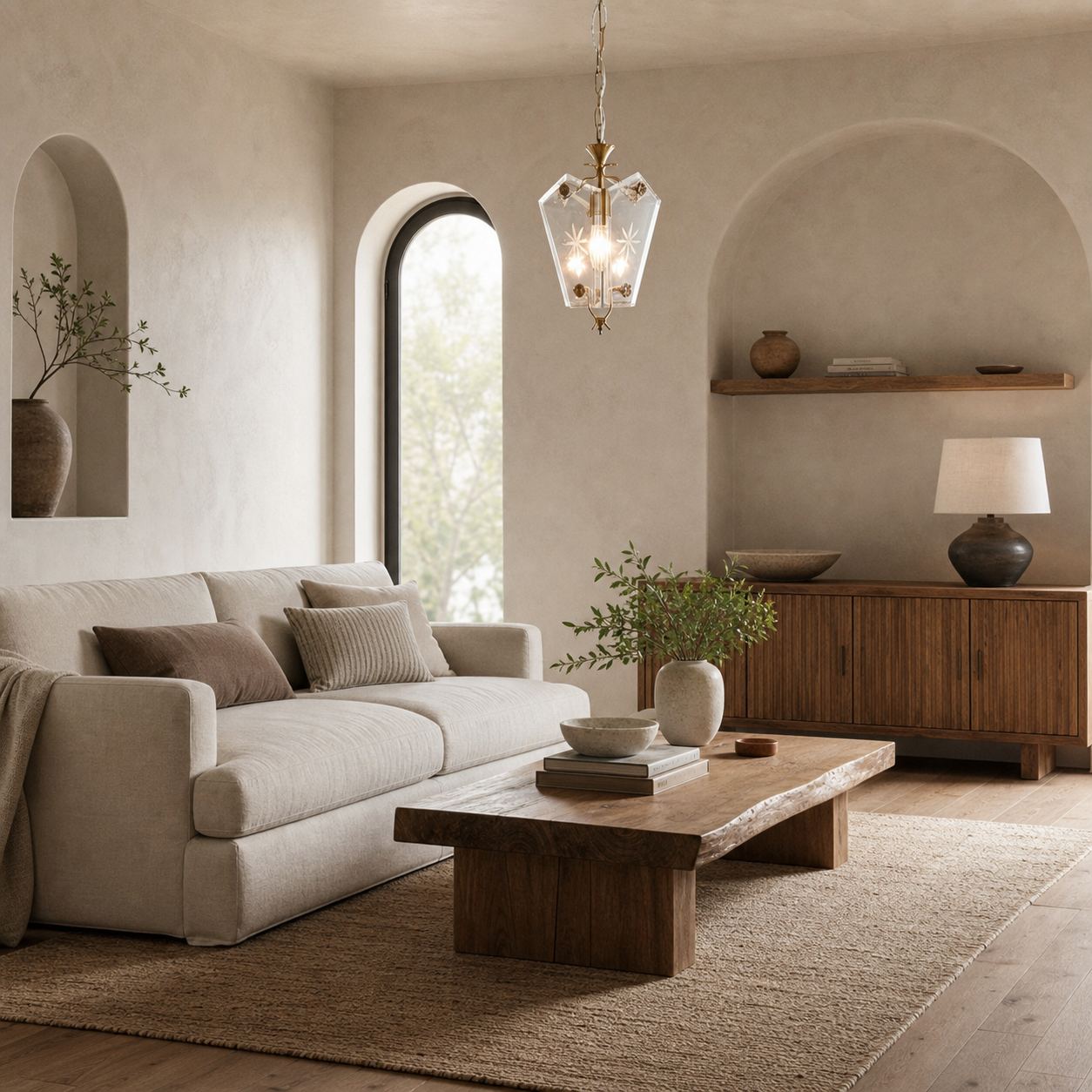 Kerise Sleek Glass Shade Pendant - Designer Ambient Light for Open Spaces or Lounges