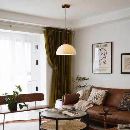 Rice Paper Wabi-Sabi Pendant Light for Dining Room