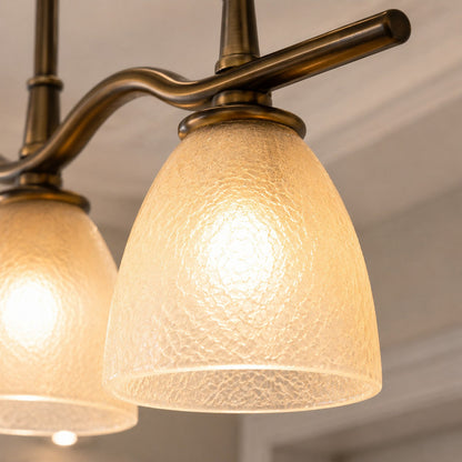 Vintage Linear Glass Pendant Fixture