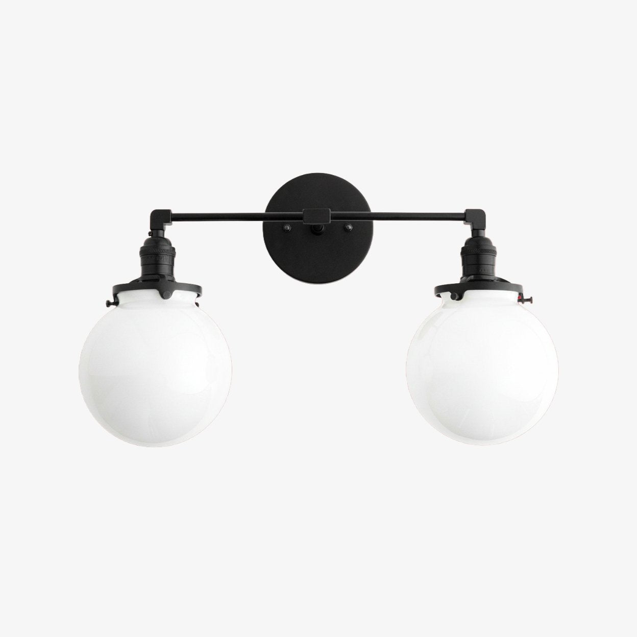 Lumio Globe Glass Globe Vanity Light - Modern Two Light Bathroom Sconce