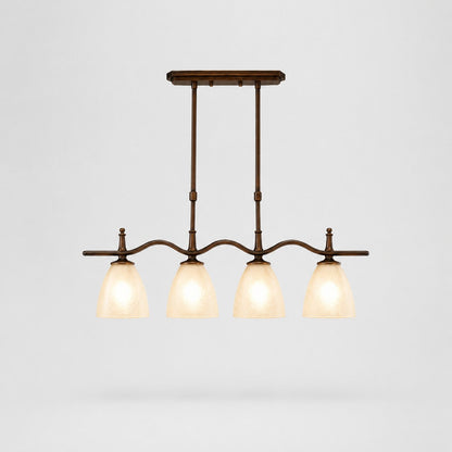 Vintage Linear Glass Pendant Fixture