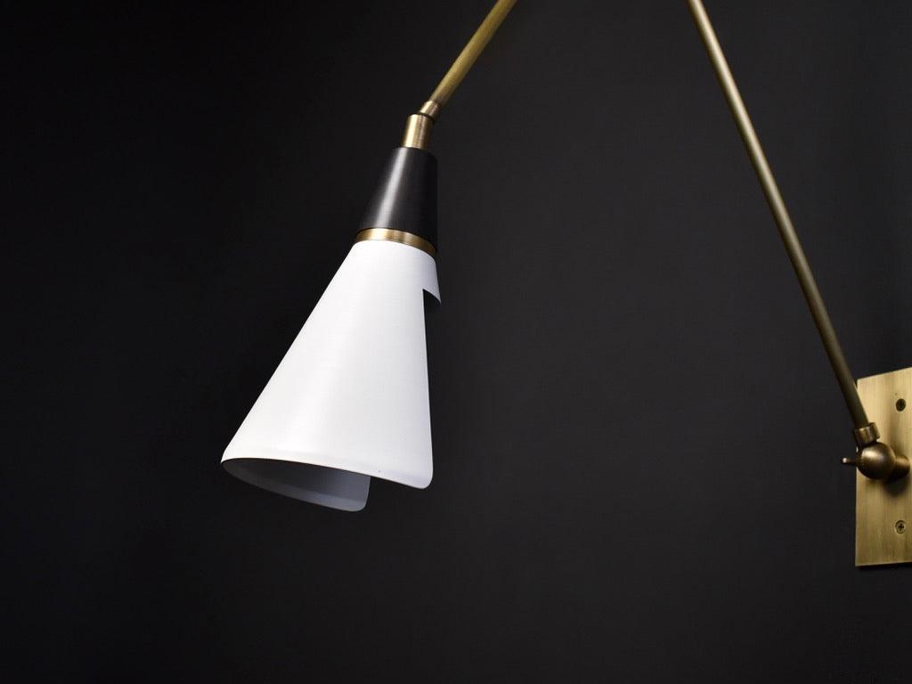 Magari Mid Century Wandleuchte Messing Schwenkbar