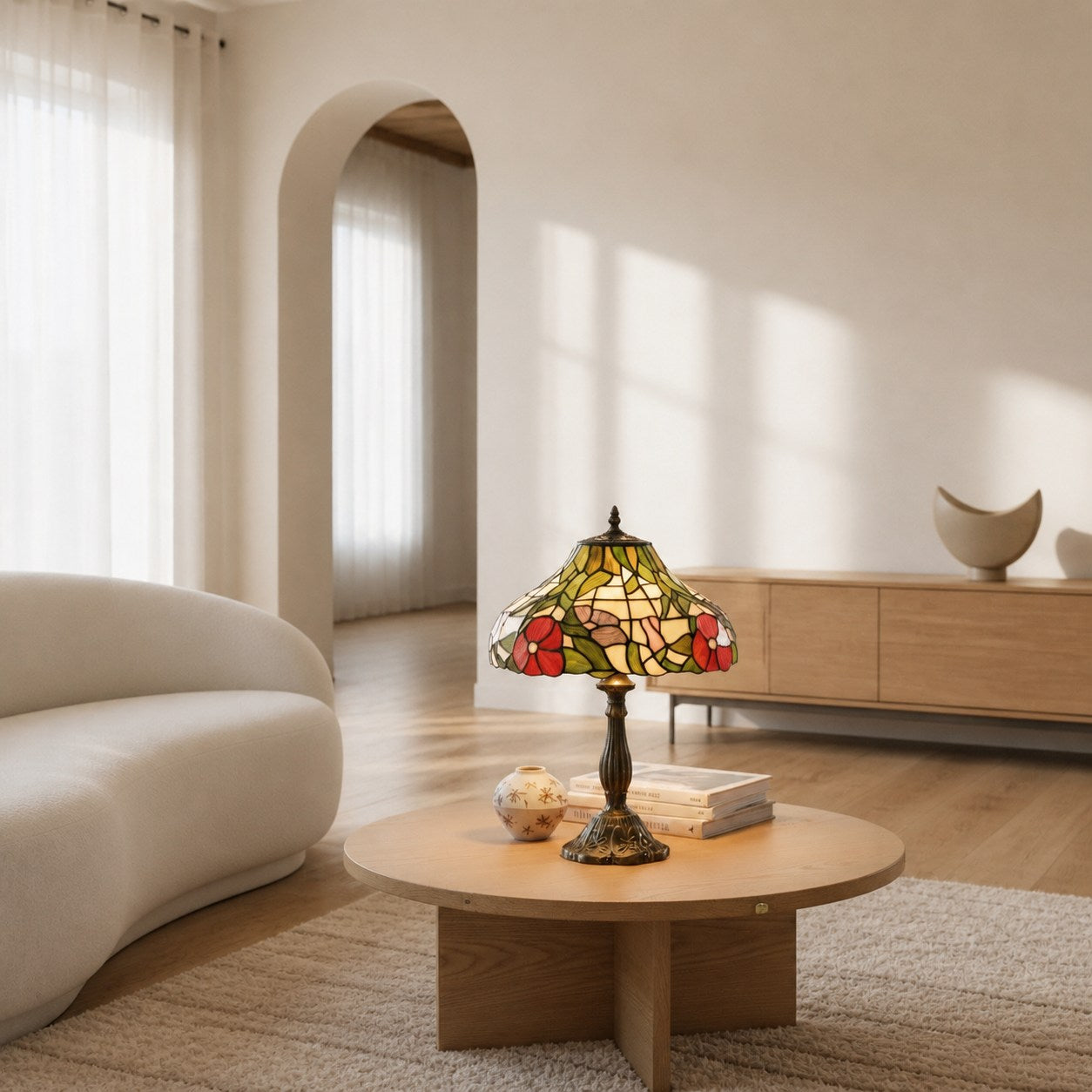 TF Harken Dekorative Juwelen-Tischleuchte - Atemberaubendes Glasdesign, perfekt für Schlafzimmer oder Wohnzimmer