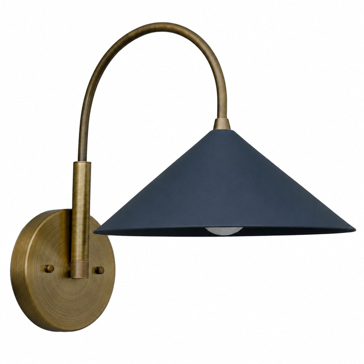 Curva Metall-Wandleuchte im Vintage-Stil – eleganter kegelförmiger Lampenschirm für Schlafzimmer