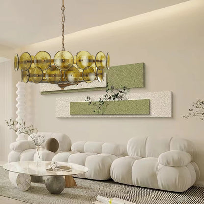 Lorenzo Halo Disc Vintage‑Modern Chandelier – Dining Room Statement Light