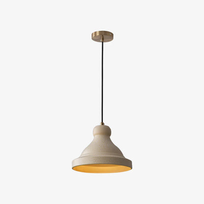 Beige metal dome pendant lamp product view