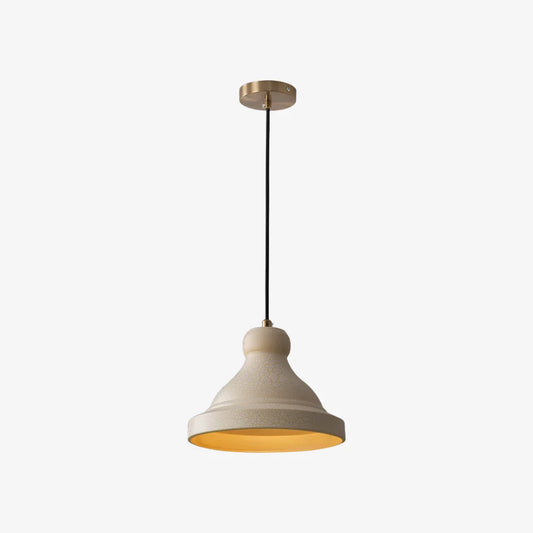 Beige metal dome pendant lamp product view