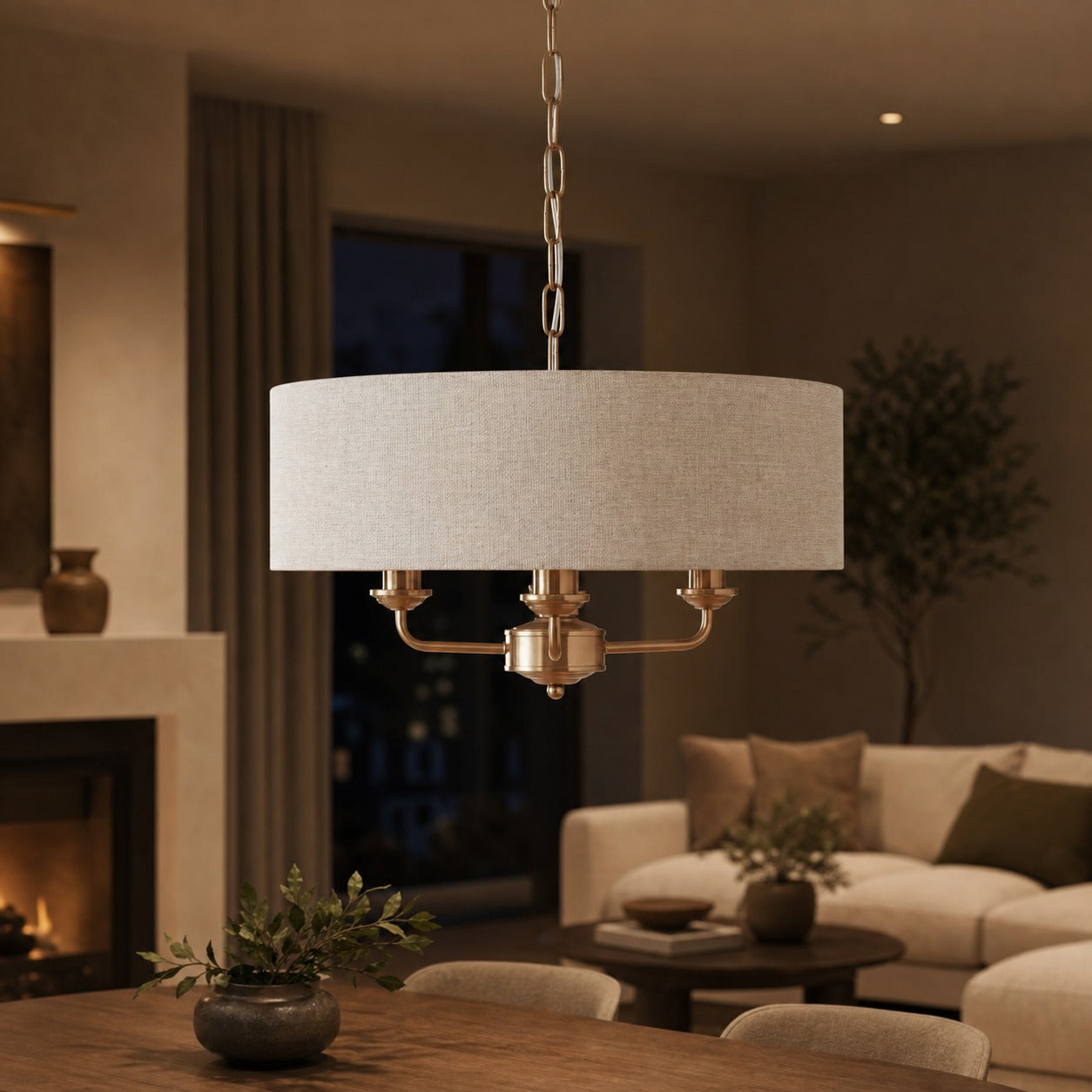 Tela Classic Multi-Light Design Pendant Light – Traditional Style Hanging Lamp for Dining Room