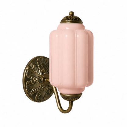Eloise Messing-Wandleuchte – Elegante Vintage-Beleuchtung aus Milchglas