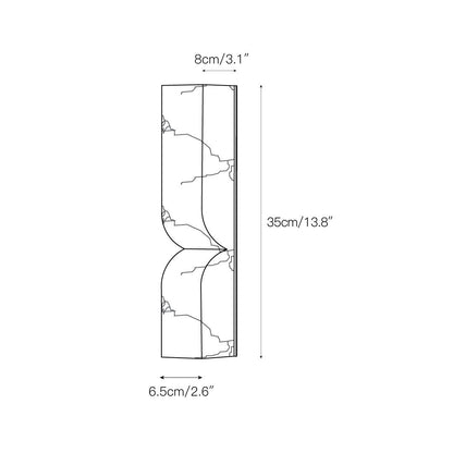 Modern Rectangular Alabaster Wall Lamp – Minimalist Sconce for Bedroom Hallway Living Room