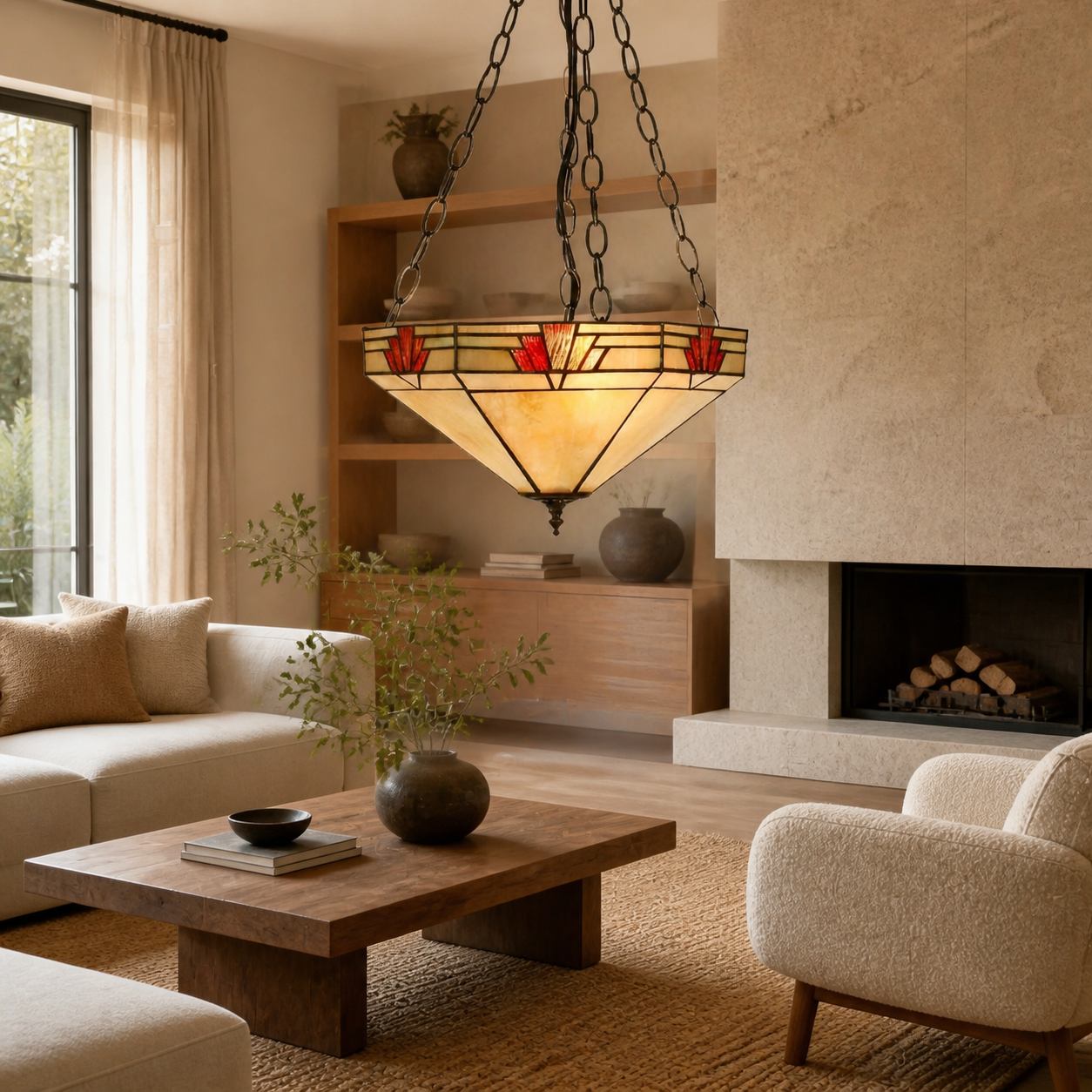 TF Nevada Pendant Light – Artisanal Glass Contemporary Inversion for Dining Areas and Entrances