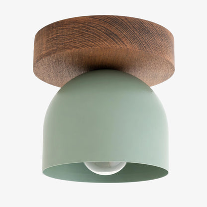 Metio Dome Ceiling Light Minimalist Wood Design for Bedrooms & Hallways