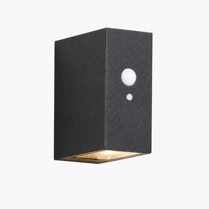 Style C vertical black aluminum glass outdoor wall lamp