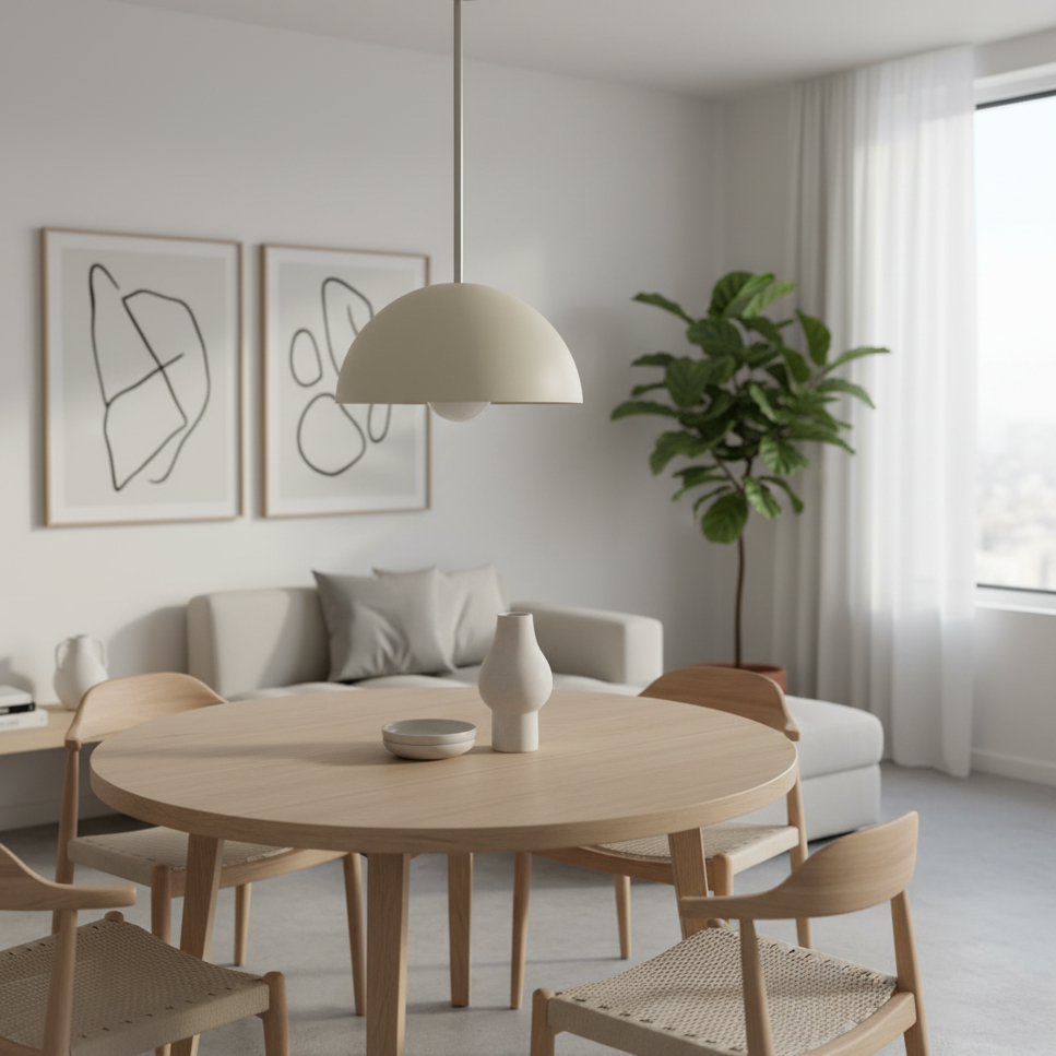 Metio Dome Neutral Dome Pendelleuchte – Moderne Akzentbeleuchtung aus Metall