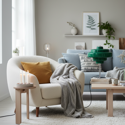 Koloro Tiered Glass Table Lamp – Retro Style for Living Room or Bedroom