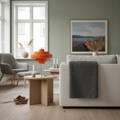 Koloro Tiered Glass Table Lamp – Retro Style for Living Room or Bedroom