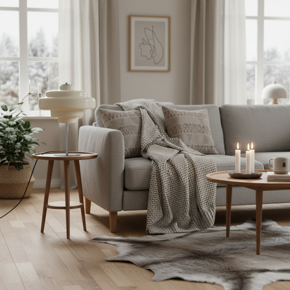 Koloro Tiered Glass Table Lamp – Retro Style for Living Room or Bedroom