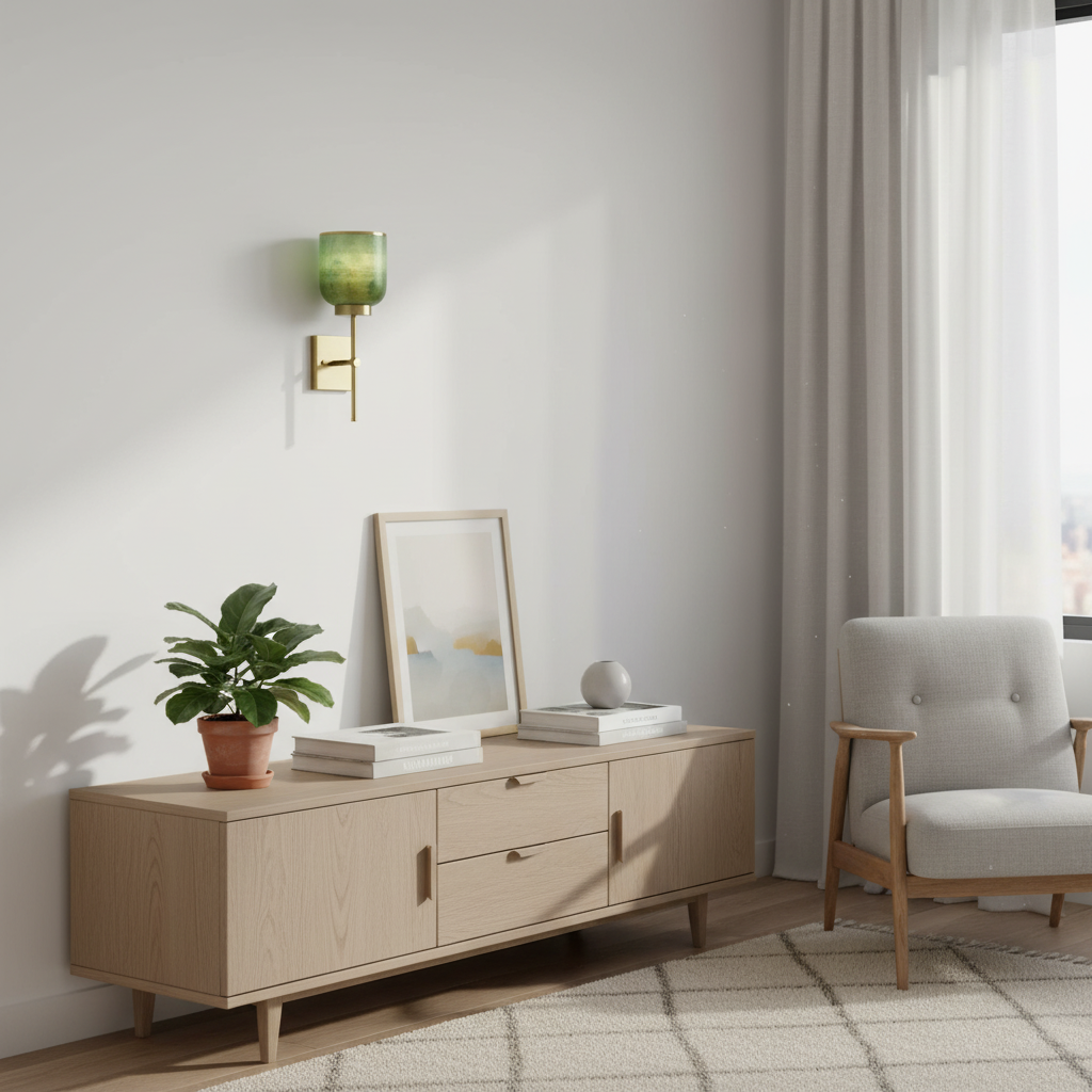 Helvo Eleganter Glas-Zylinder Wandleuchte – Minimalistischer Stil – Banks Sconce – Ideal für Schlafzimmer & Flur