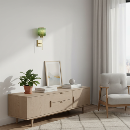 Helvo Eleganter Glas-Zylinder Wandleuchte – Minimalistischer Stil – Banks Sconce – Ideal für Schlafzimmer & Flur