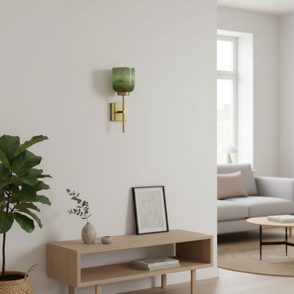 Helvo Eleganter Glas-Zylinder Wandleuchte – Minimalistischer Stil – Banks Sconce – Ideal für Schlafzimmer & Flur