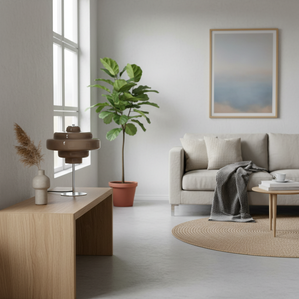 Koloro Tiered Glass Table Lamp – Retro Style for Living Room or Bedroom