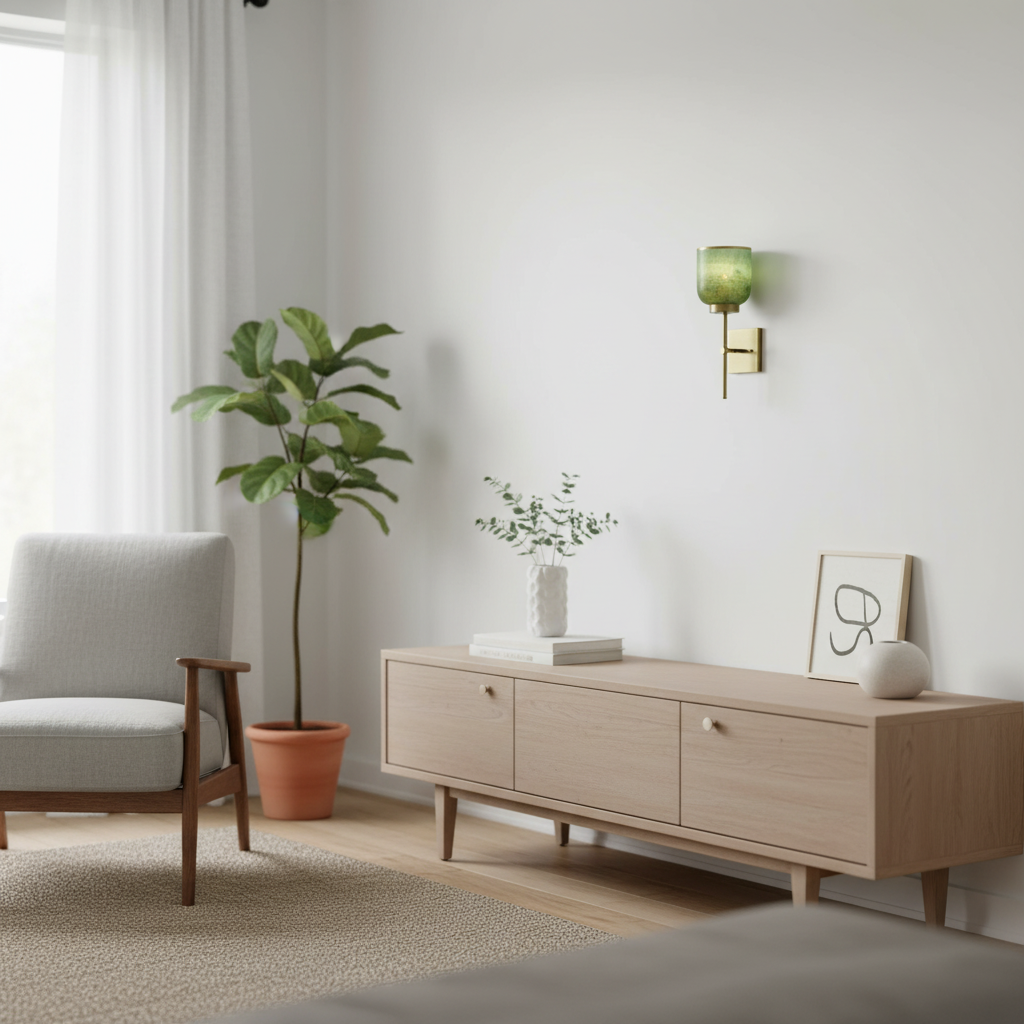 Helvo Eleganter Glas-Zylinder Wandleuchte – Minimalistischer Stil – Banks Sconce – Ideal für Schlafzimmer & Flur