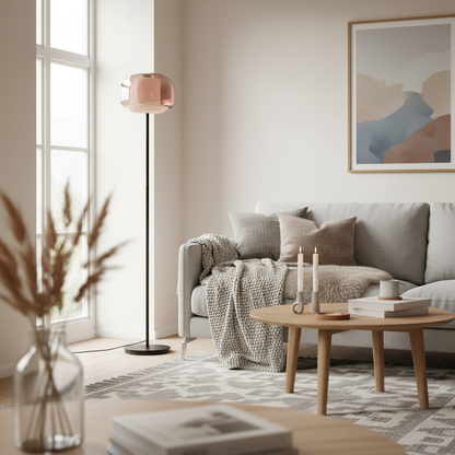 Clinco Double-Layered Glass Floor Lamp – Modern Retro Design – Perfect for Living Room or Bedroom