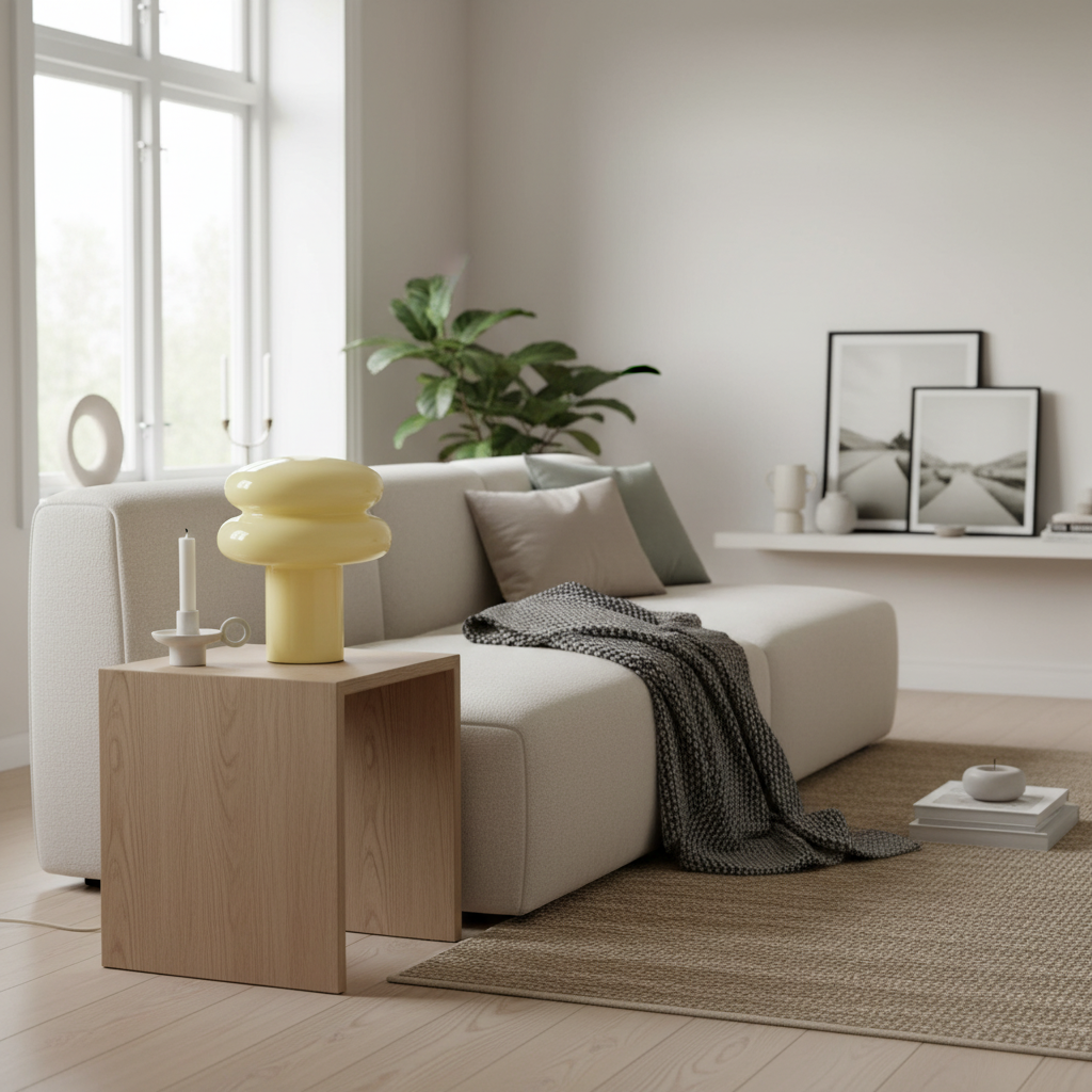 Soft Glow Opal Glass Table Lamp – Contemporary Mushroom Design for Cozy Spaces